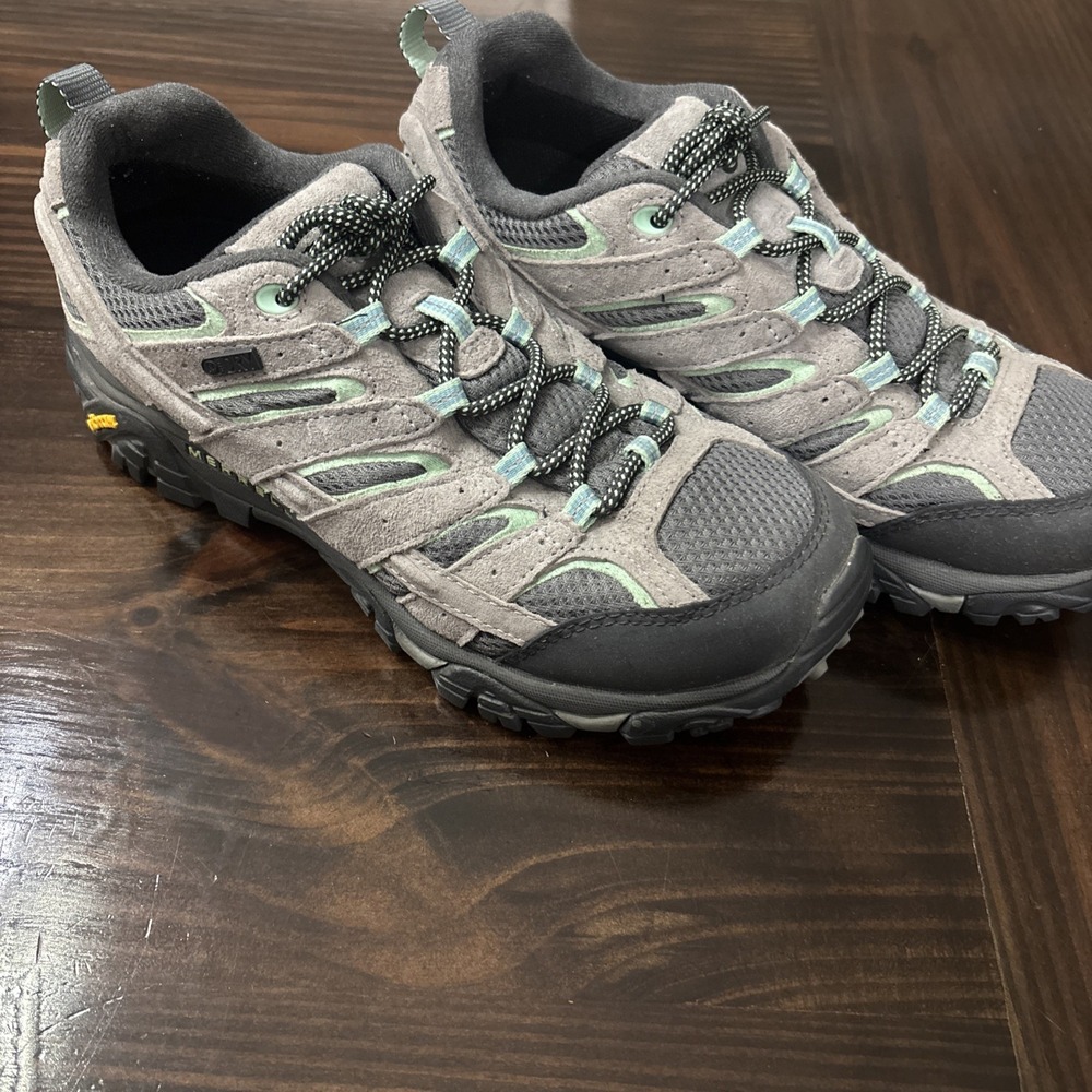 Merrell Moab 2 Vent Shoes Women's Size 9 Drizzle Mint Gray Hiking Trail Vibram